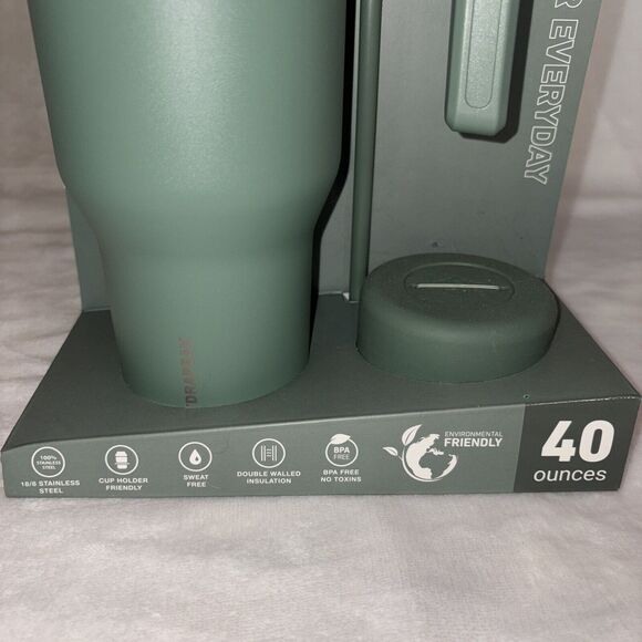 Hydrapeak Voyager 40oz Tumbler Handle Box Straw Lid Limited Edition Evergreen - Picture 3 of 6